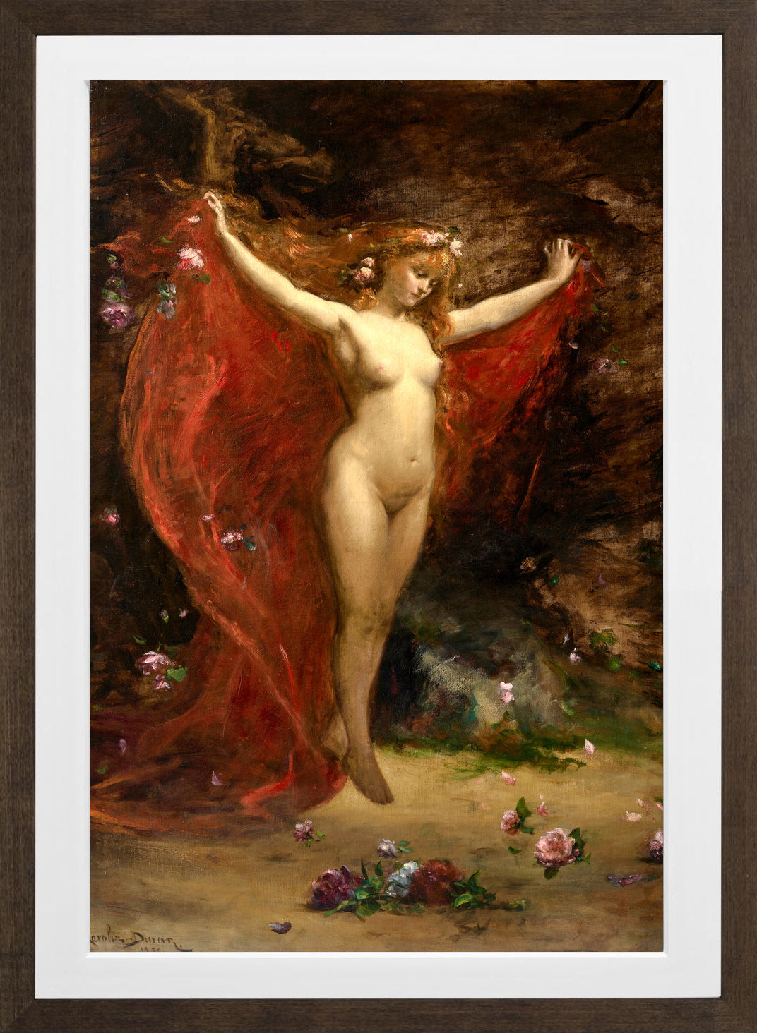 Carolus-Duran Print, La Vision (The Vision) (1883) — brown frame