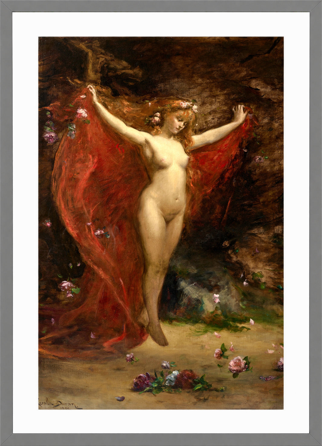 Carolus-Duran Print, La Vision (The Vision) (1883) — light grey frame