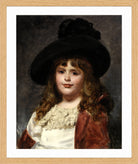 Carolus-Duran Print, Laura at Seven (1887) — oak frame
