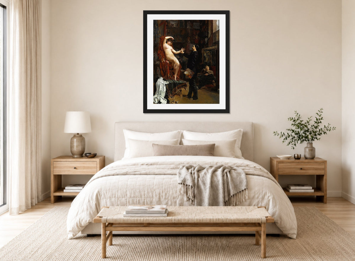 Carolus-Duran Print, Manette Salomon (1883) — bedroom