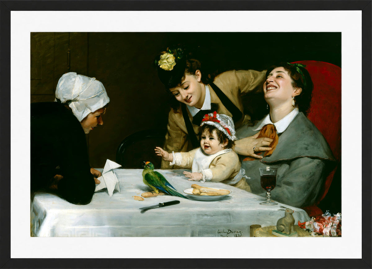 Carolus-Duran Print, Merrymakers (1870) — black frame
