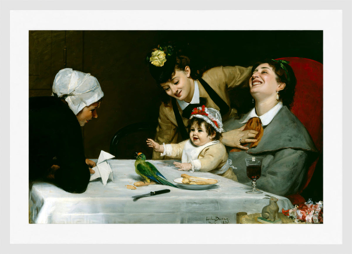 Carolus-Duran Print, Merrymakers (1870) — white frame