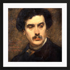 Carolus-Duran Print, Portrait of Alexandre Falguière (1870) — black frame