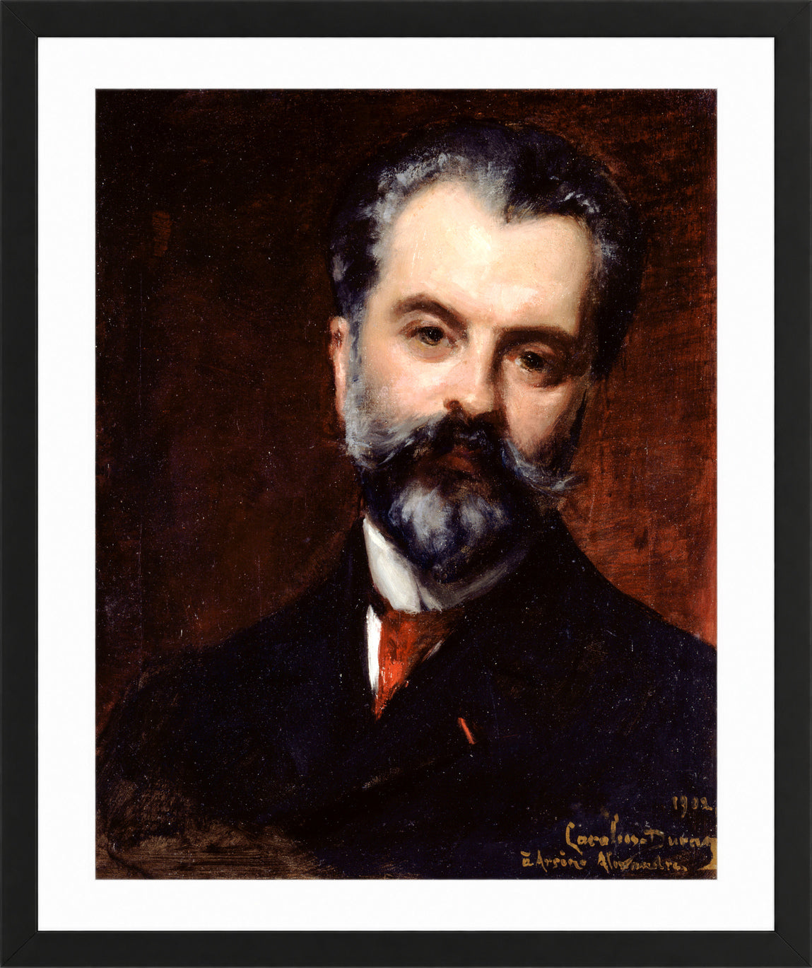 Carolus-Duran Print, Portrait of Arsène Alexandre (1902) — black frame