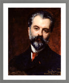 Carolus-Duran Print, Portrait of Arsène Alexandre (1902) — light grey frame