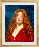 Carolus-Duran Print, Portrait of a Red-Haired Woman — gold frame
