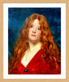 Carolus-Duran Print, Portrait of a Red-Haired Woman — oak frame