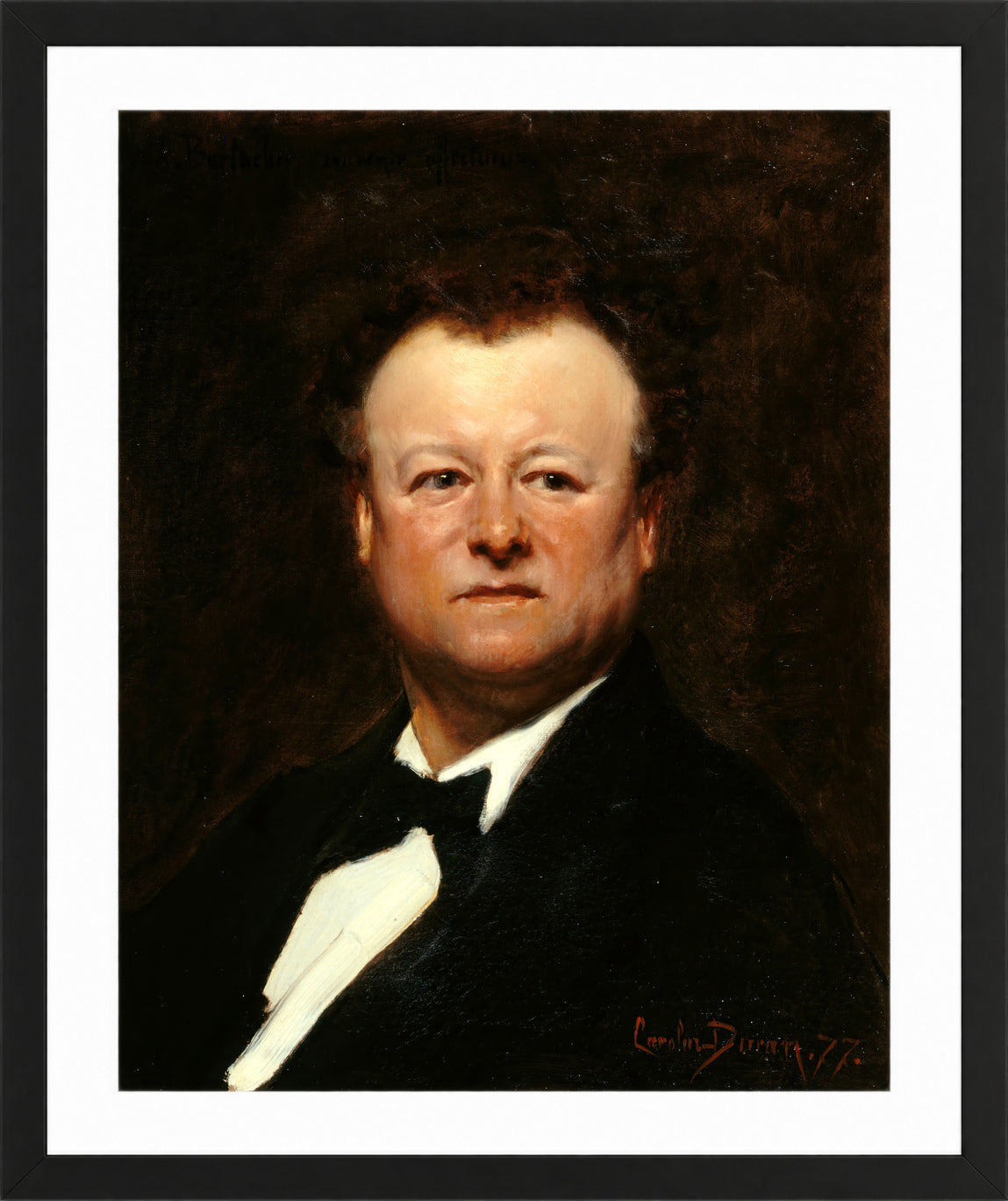 Carolus-Duran Print, Portrait of Jean-François Berthelier (1877) — black frame