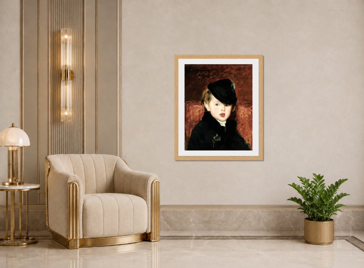 Carolus-Duran Print, Portrait of Louis Ghémar l’Aîné (1871) — art deco roomset