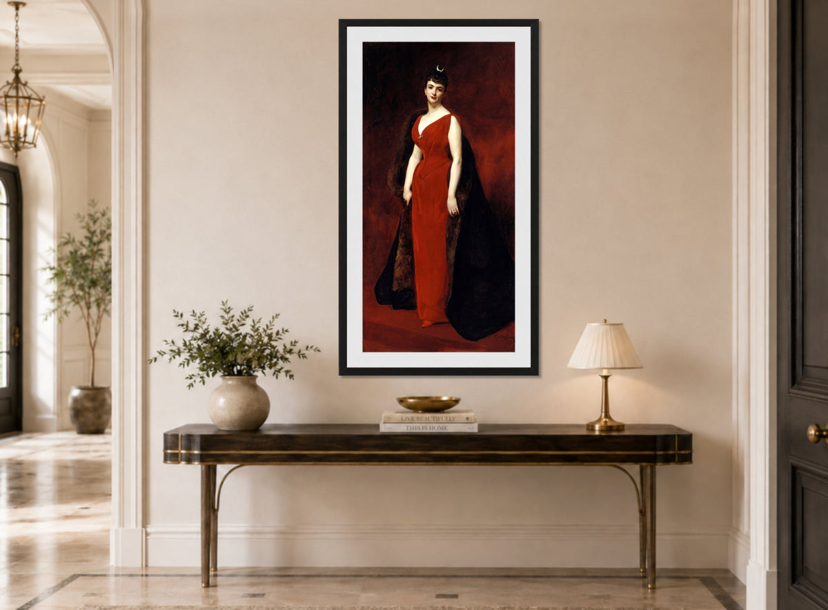 Carolus-Duran Print, Portrait of Madame Edgar Stern (1889) — hallway