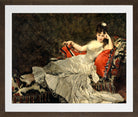 Carolus-Duran Print, Portrait of Mademoiselle de Lancey (1876) — brown frame