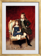 Carolus-Duran Print, Portrait of Marguerite and Robert de Broglie (1890) — gold frame