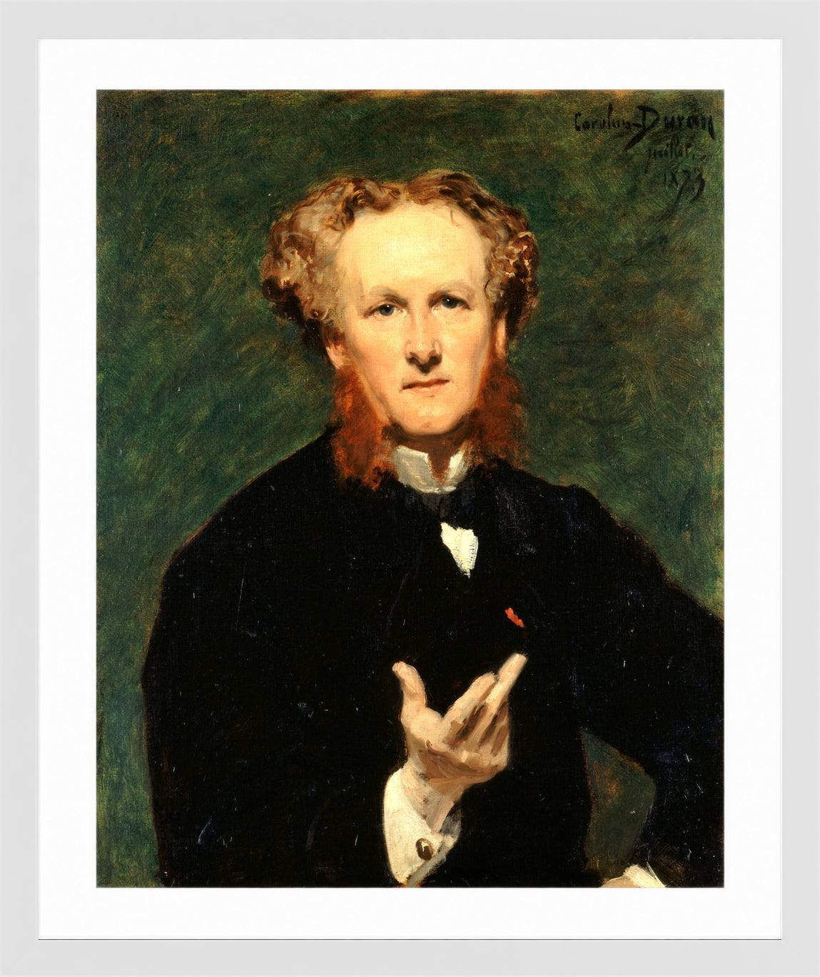 Carolus-Duran Print, Portrait of Étienne Haro (1873) — white frame
