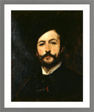 Carolus-Duran Print, Portrait of Baron Antoine d’Ezpeleta (1882) — light grey frame