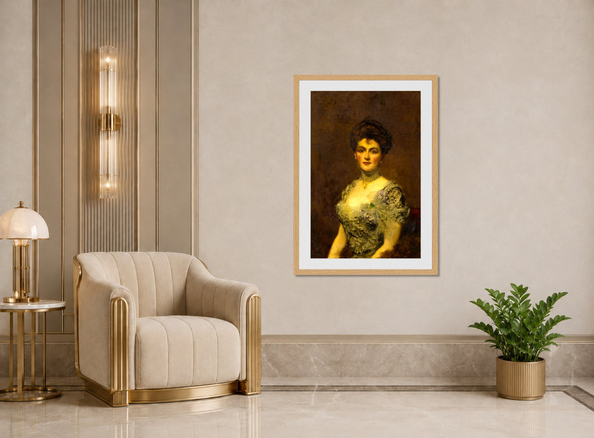 Carolus-Duran Print, Portrait of a Woman (1900) — art deco roomset
