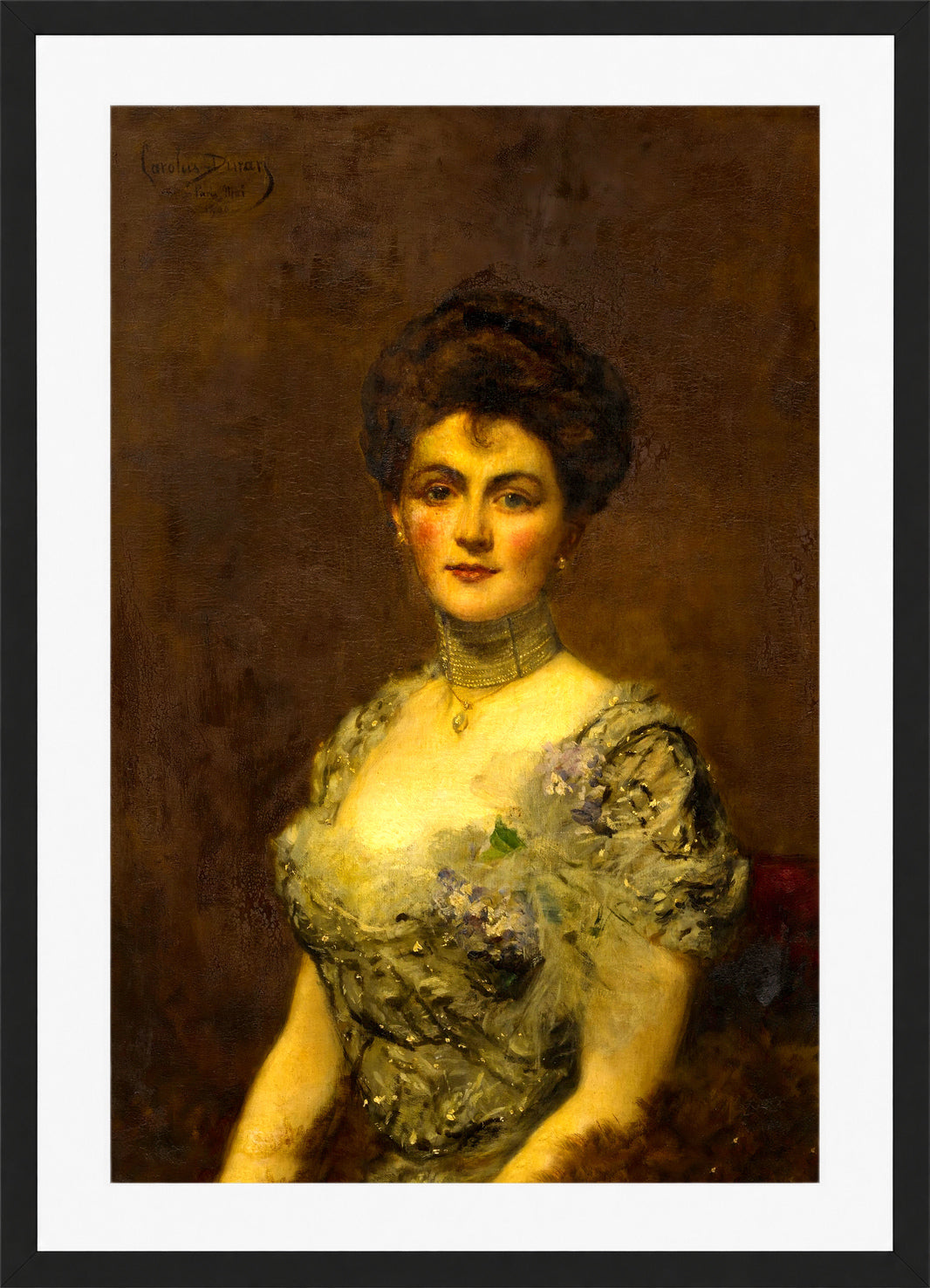 Carolus-Duran Print, Portrait of a Woman (1900) — black frame
