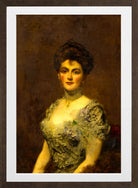 Carolus-Duran Print, Portrait of a Woman (1900) — brown frame