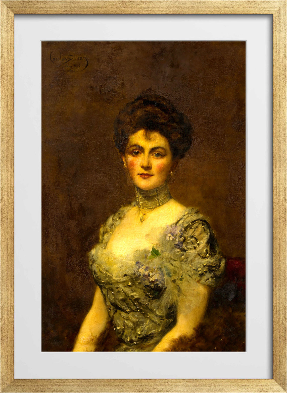 Carolus-Duran Print, Portrait of a Woman (1900) — gold frame