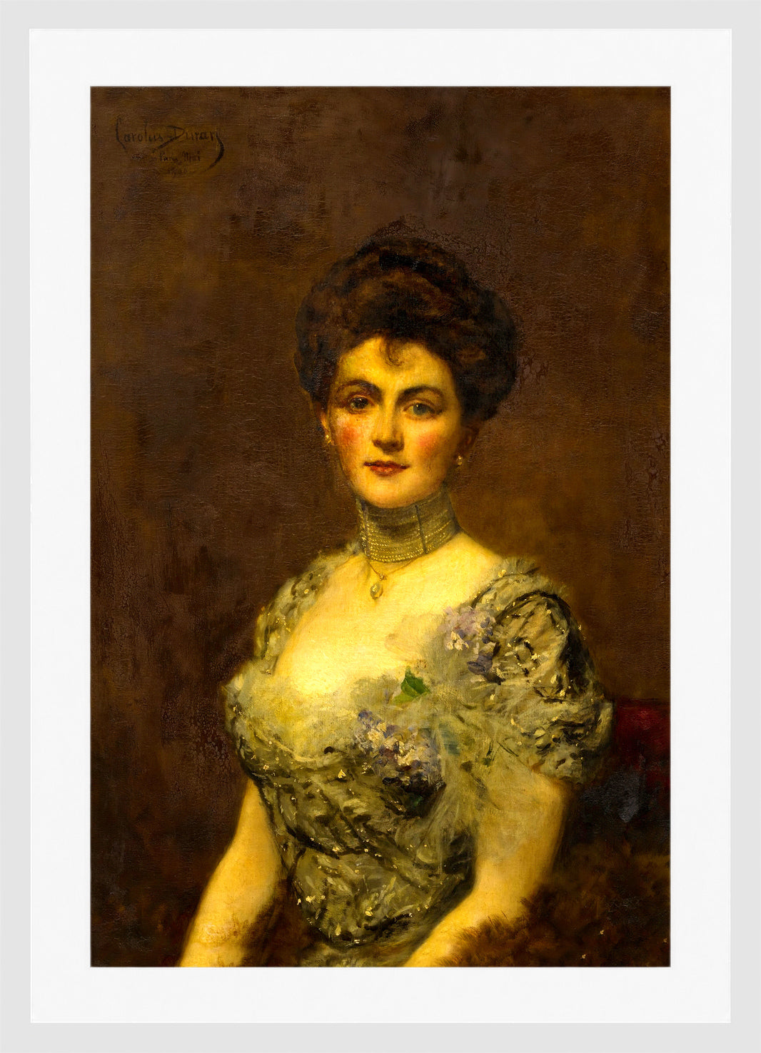 Carolus-Duran Print, Portrait of a Woman (1900) — white frame