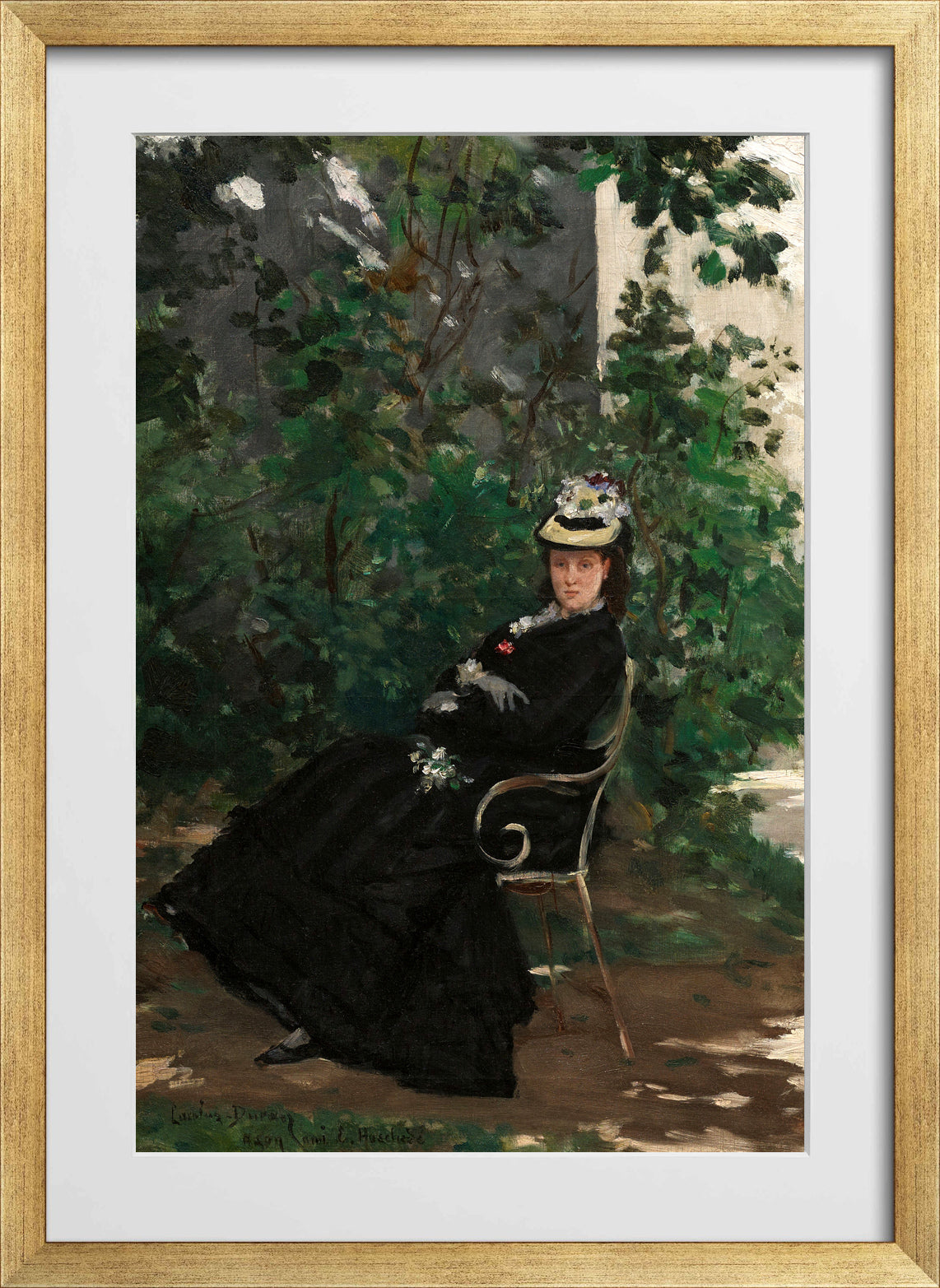 Carolus-Duran Print, Portrait of Madame Alice Hoschedé (between 1872 and 1878) — gold frame
