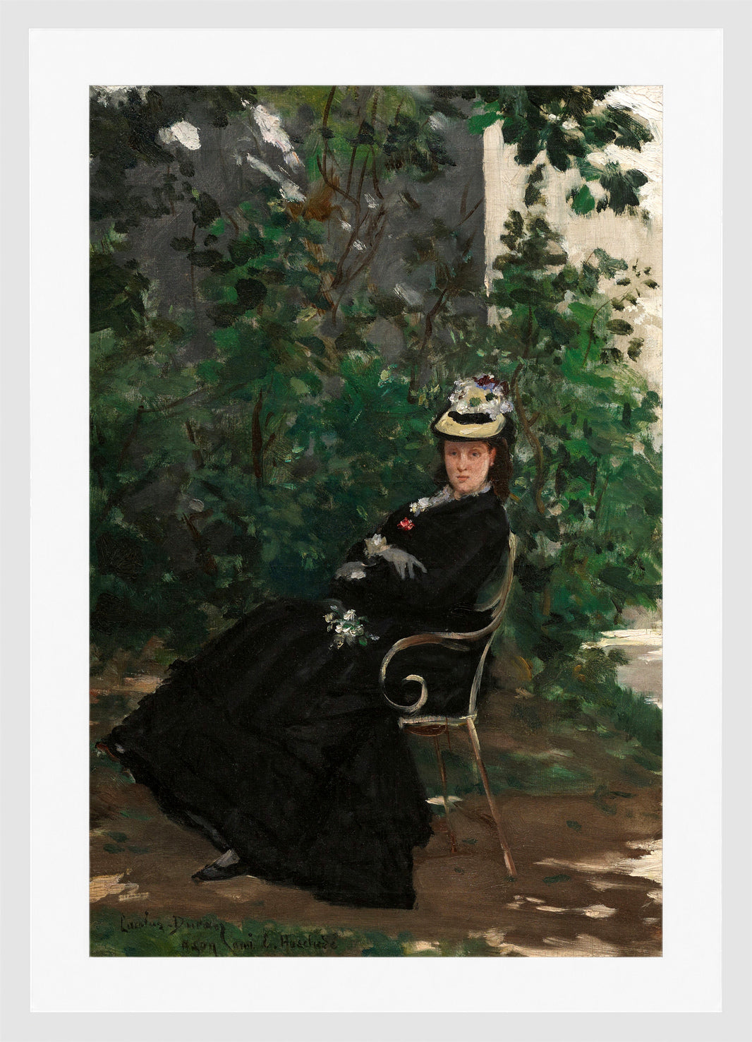 Carolus-Duran Print, Portrait of Madame Alice Hoschedé (between 1872 and 1878) — white frame