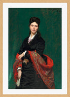 Carolus-Duran Print, Portrait of Madame Marie Clerc (1874) — oak frame