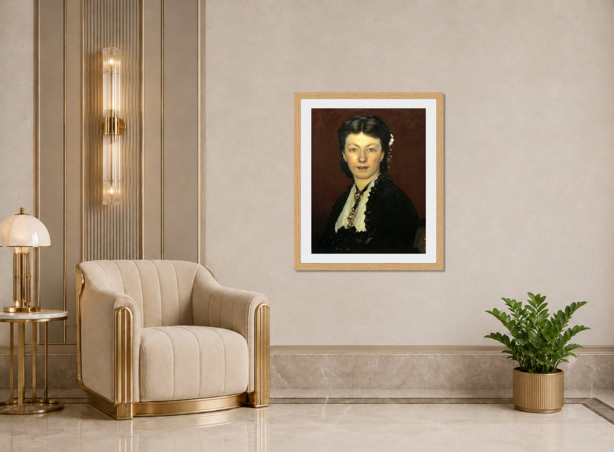 Carolus-Duran Print, Portrait of Mrs Adolphe Neyt (1871) — art deco roomset