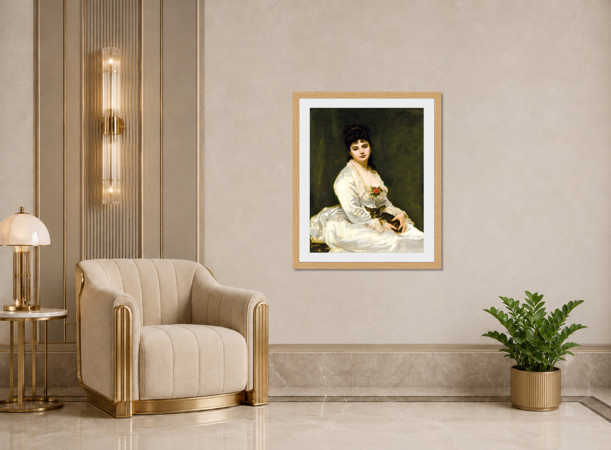 Carolus-Duran Print, Portrait of Mrs Henri Fouquier (1876) — art deco roomset