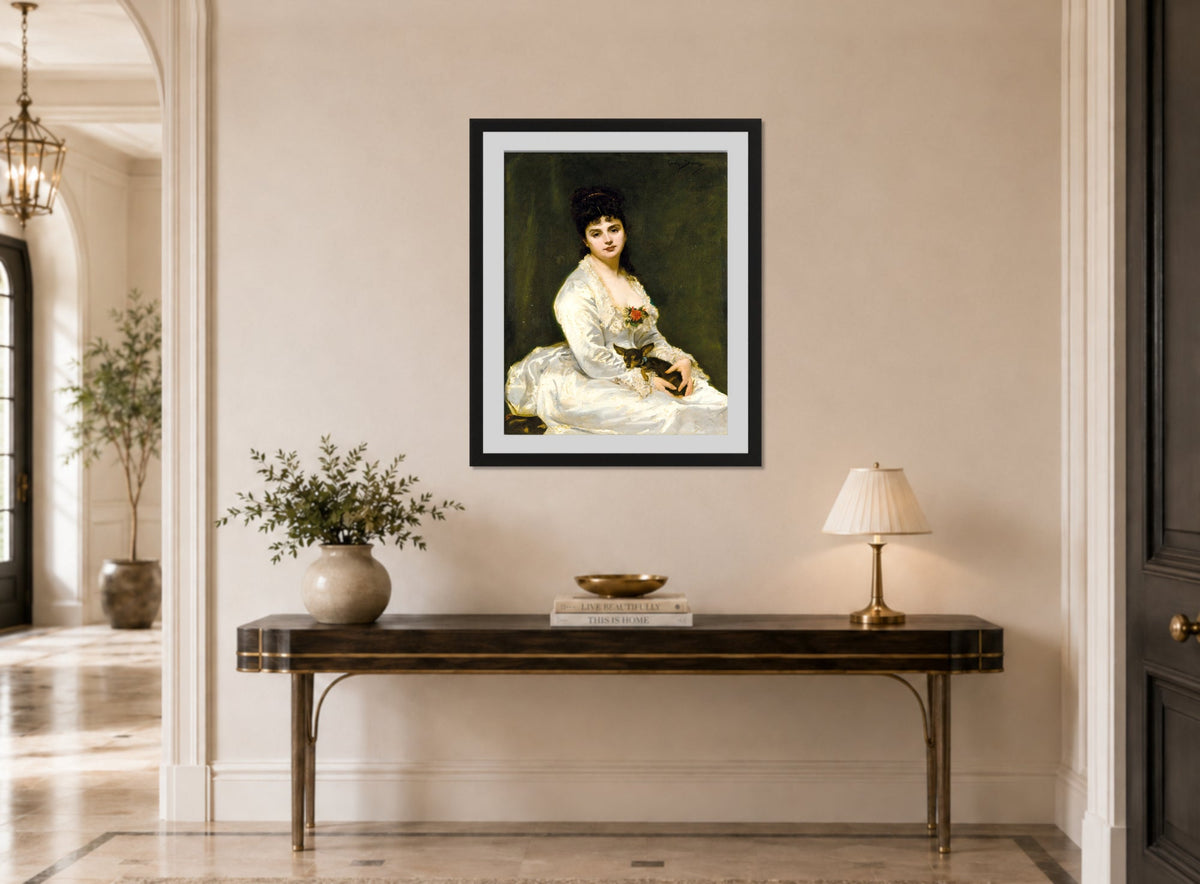 Carolus-Duran Print, Portrait of Mrs Henri Fouquier (1876) — hallway