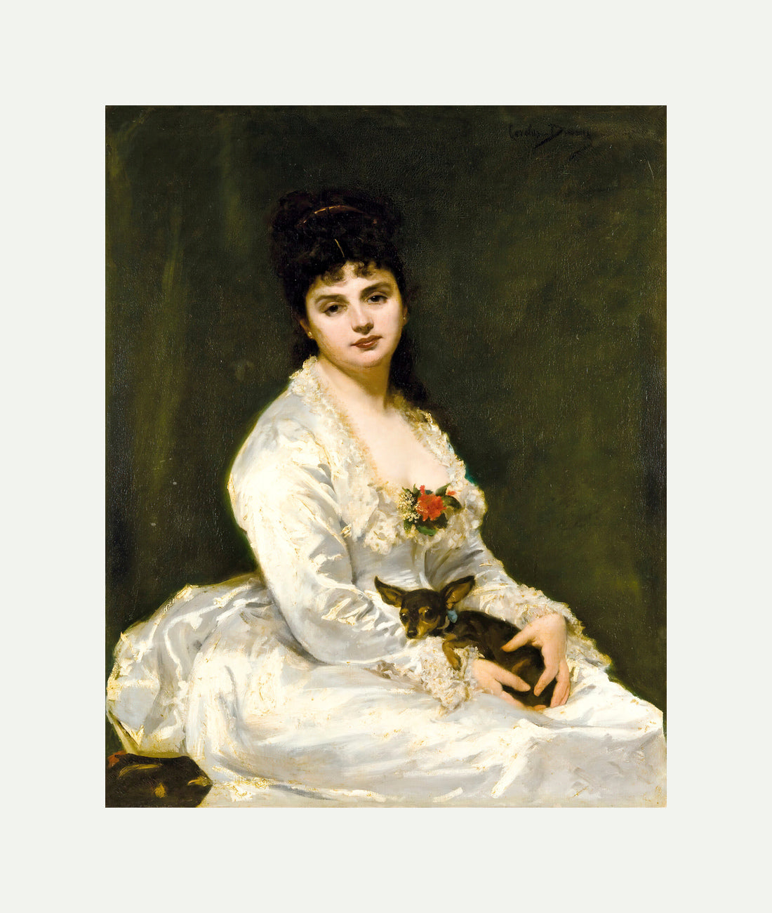 Carolus-Duran Print, Portrait of Mrs Henri Fouquier (1876) — rolled canvas