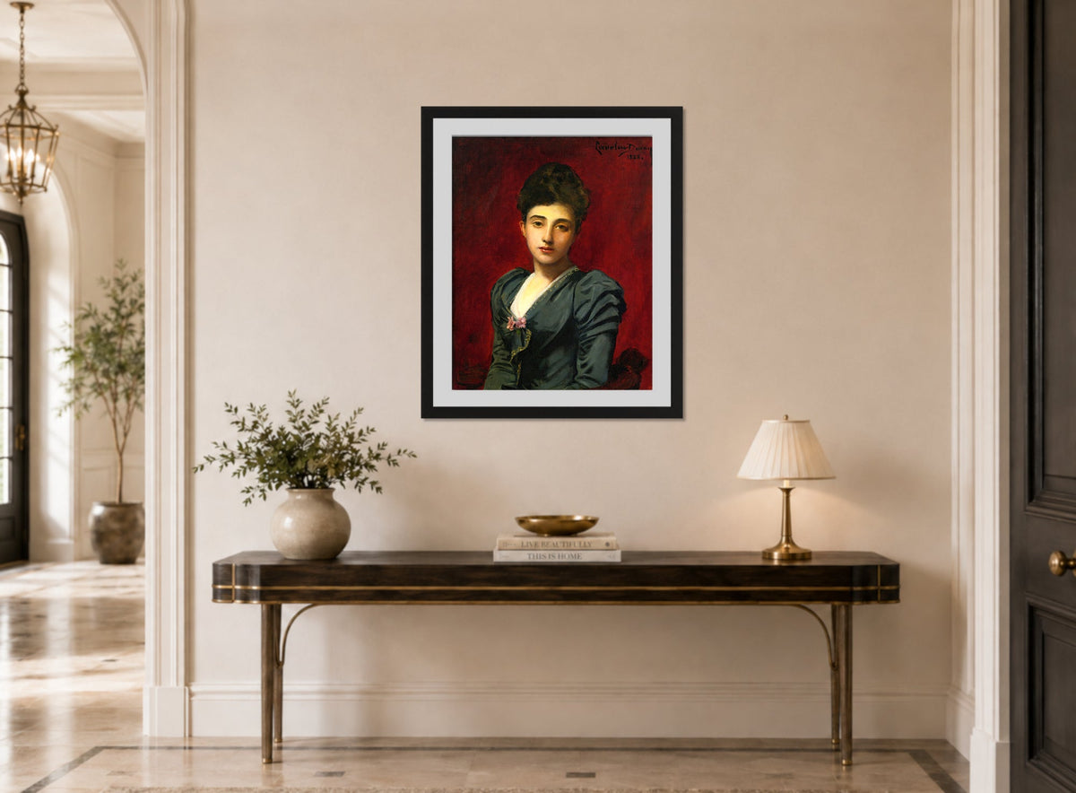 Carolus-Duran Print, Portrait of the Countess Lily de Roussy de Sales (1888) — hallway
