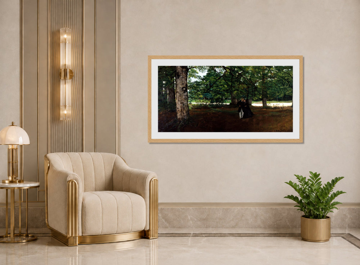 Carolus-Duran Print, Promenade in the Woods (1861) — art deco roomset