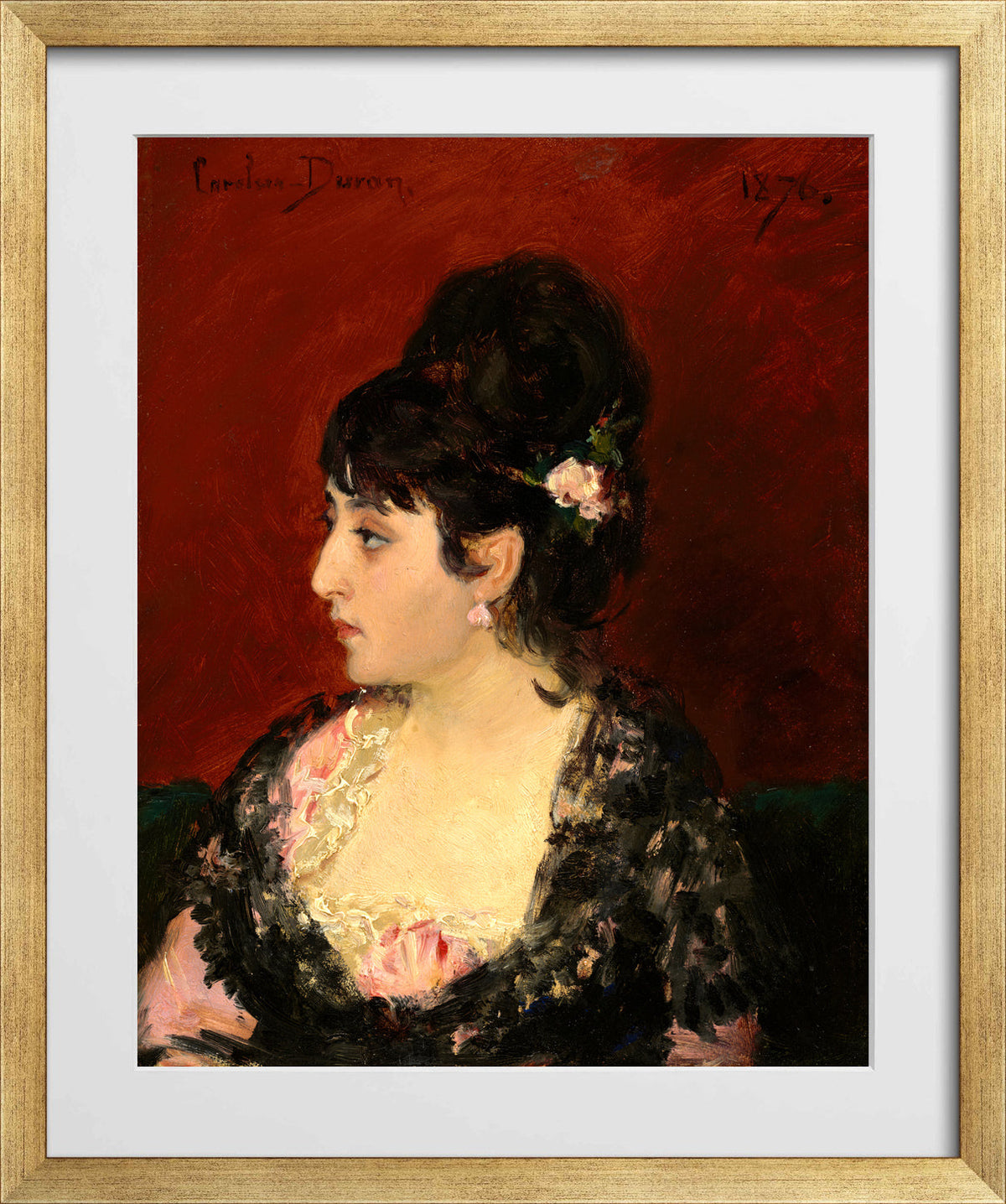 Carolus-Duran Print, Spanish Woman (1876) — gold frame