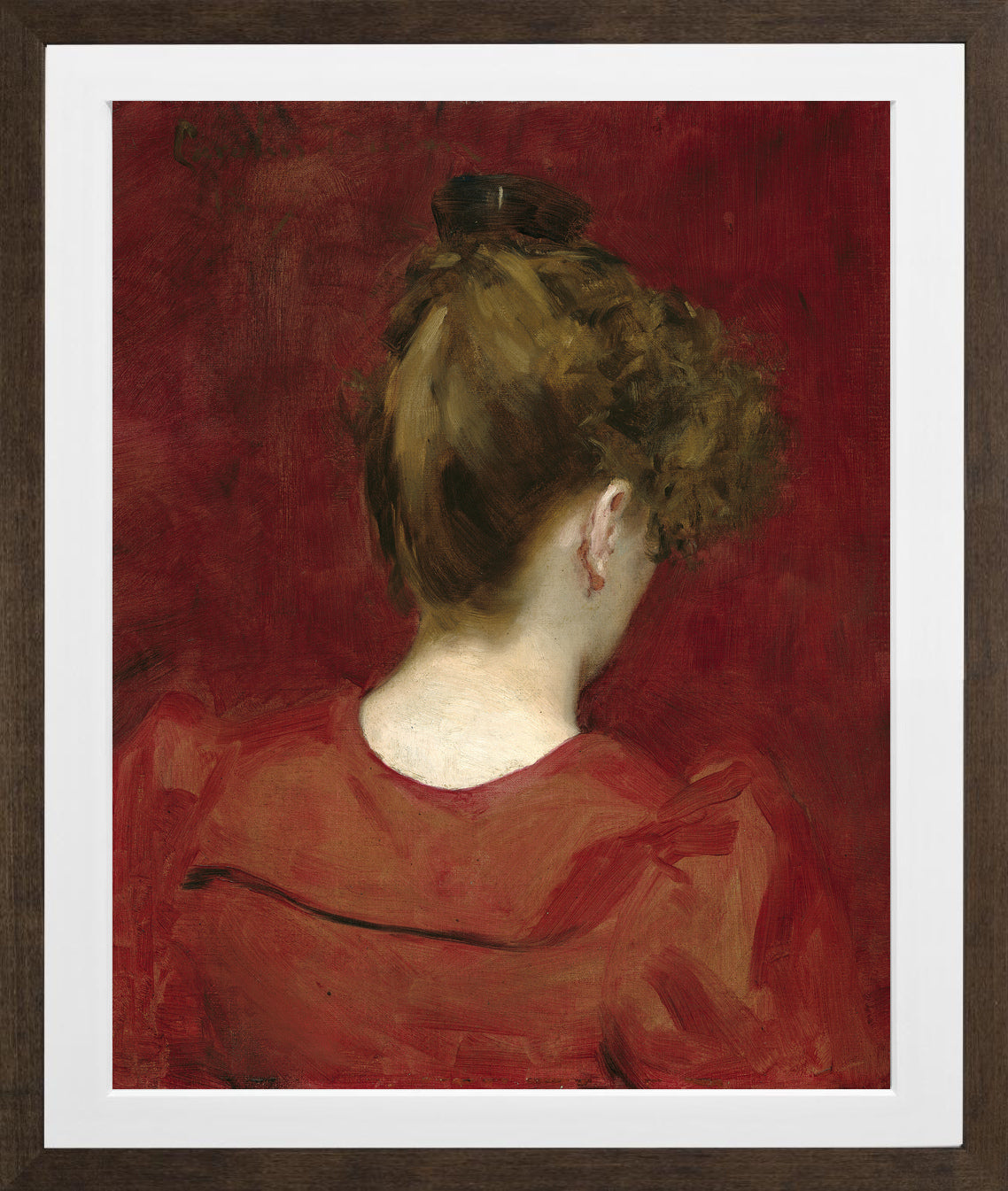 Carolus-Duran Print, Study of Lilia (1887) — brown frame