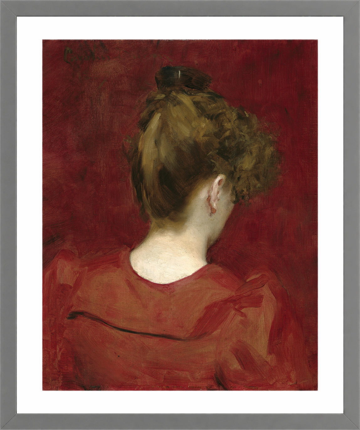 Carolus-Duran Print, Study of Lilia (1887) — light grey frame