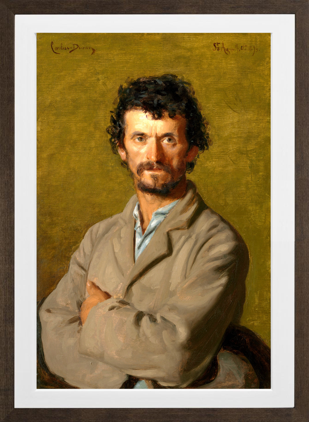 Carolus-Duran Print, The Artist’s Gardener (1893) — brown frame