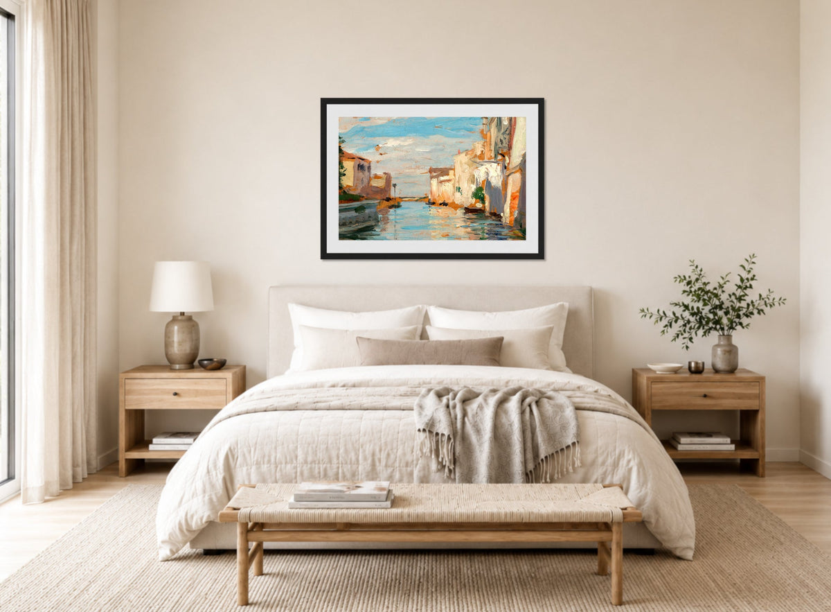 Carolus-Duran Print, View of Venice (circa 1865–1869) — bedroom