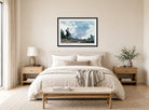 Charles Courtney Curran Print, After the Storm displayed above a bed