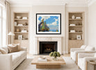 Charles Courtney Curran Print, Bear Rocks displayed in a Scandinavian living room