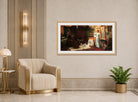 Charles Courtney Curran Print, Fair Critics (1887) displayed in an Art Deco interior