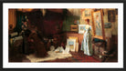 Charles Courtney Curran Print, Fair Critics (1887) in a black frame