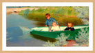 Charles Courtney Curran Print, Great Expectations (1897) in a light oak frame