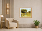 Charles Courtney Curran Print, Haytime (1887) displayed in an Art Deco interior