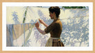 Charles Courtney Curran Print, Shadows (1887) in a light oak frame