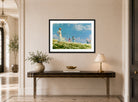Charles Courtney Curran Print, Summer (1906) displayed above a console table