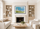 Charles Courtney Curran Print, Summer (1906) displayed in a Scandinavian living room