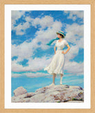 Charles Courtney Curran Print, Summy Sky (On the Summit) (c. 1918) in a light oak frame