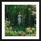 Charles Courtney Curran Print, The Edge of the Woods (1912) in a black frame