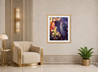 Charles Courtney Curran Print, The Perfume of Roses (1902) displayed in an Art Deco interior