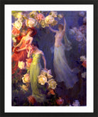 Charles Courtney Curran Print, The Perfume of Roses (1902) in a black frame